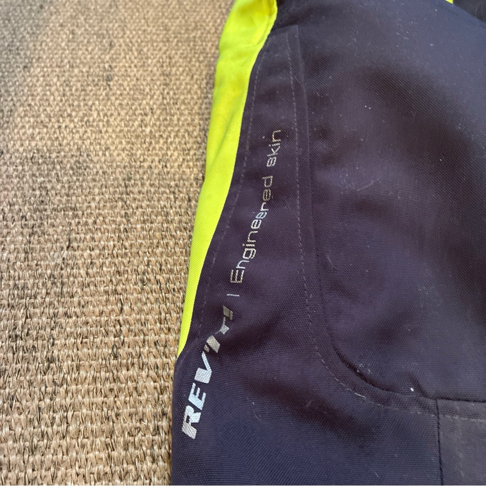 REV'IT Airwave Motorcycle Jacket Silver/Yellow XL Shoulder Elbow Hard Pad * Read - Picture 8 of 11